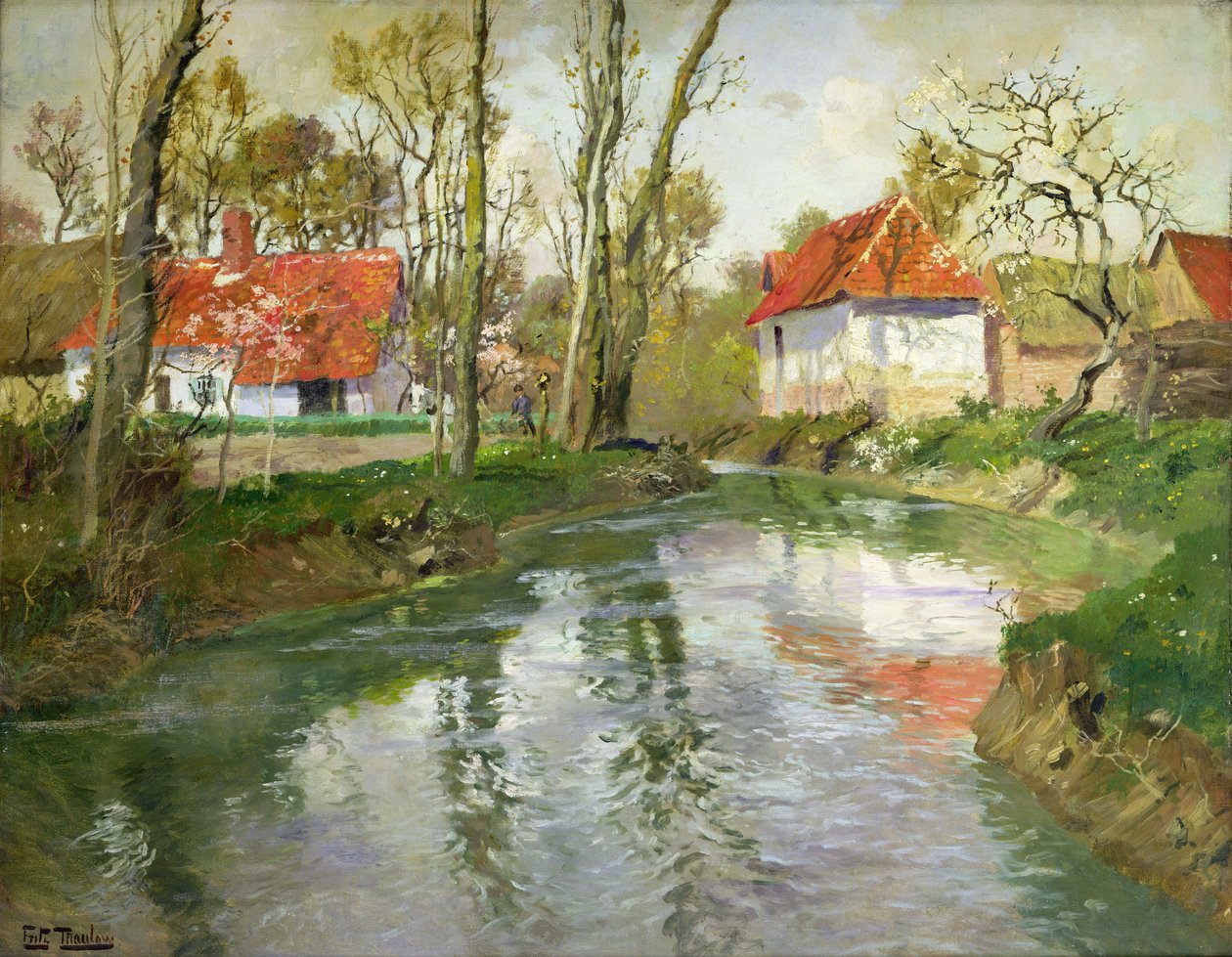 The Dairy at Quimperle by Frits Thaulow