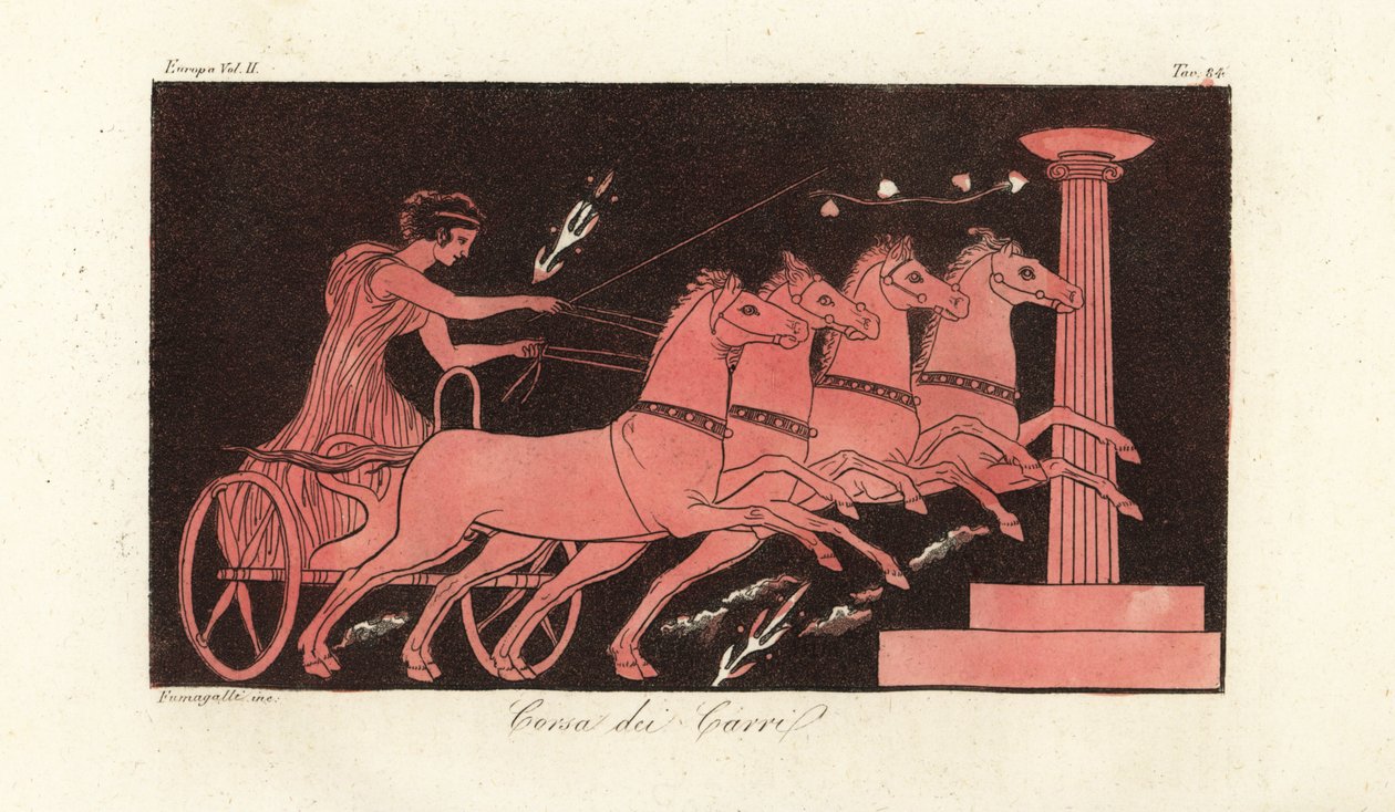 Greek chariot race by Fumagalli Fumagalli