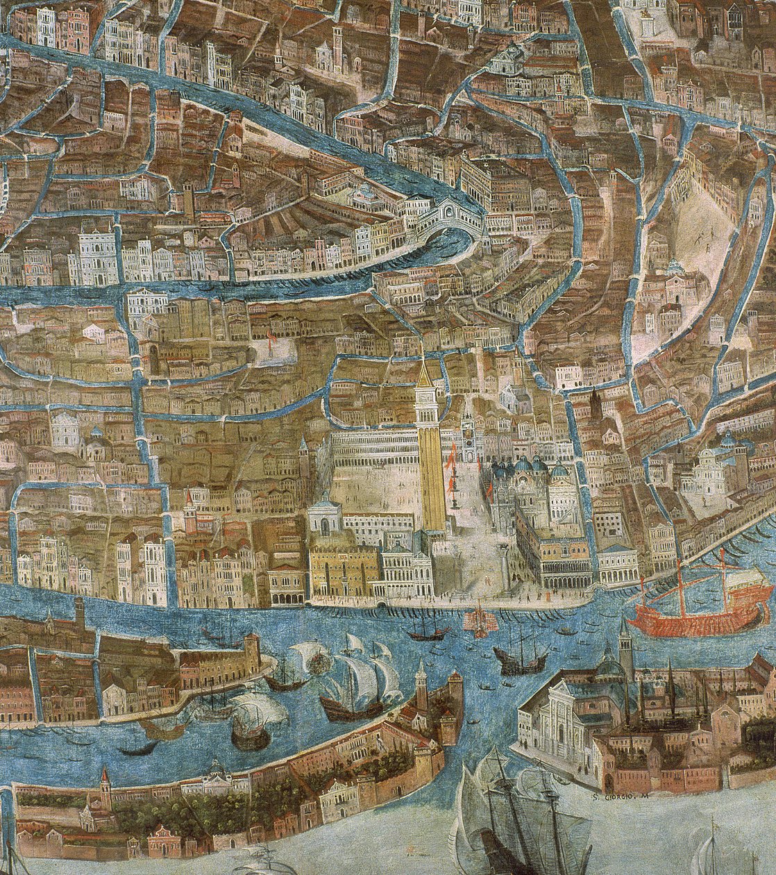 Map of Venice, first half of 17th century (detail) by G. Barzenti