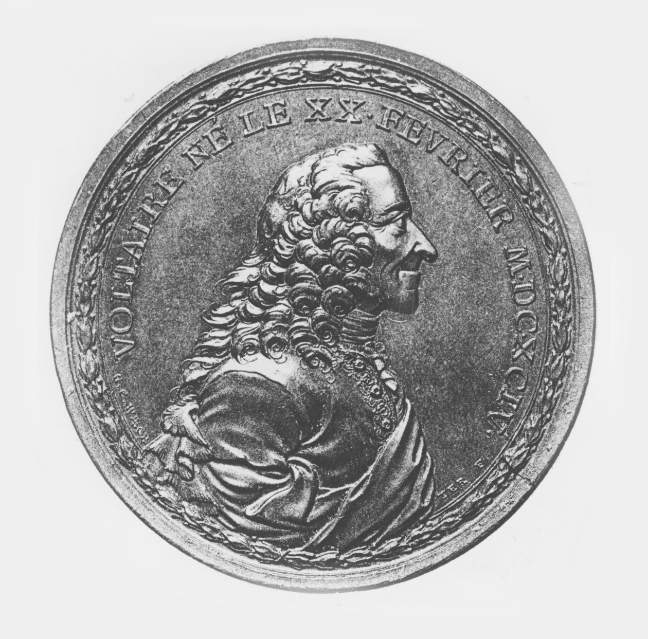 Medallion of Voltaire, c.1770 by G.C. Wachter