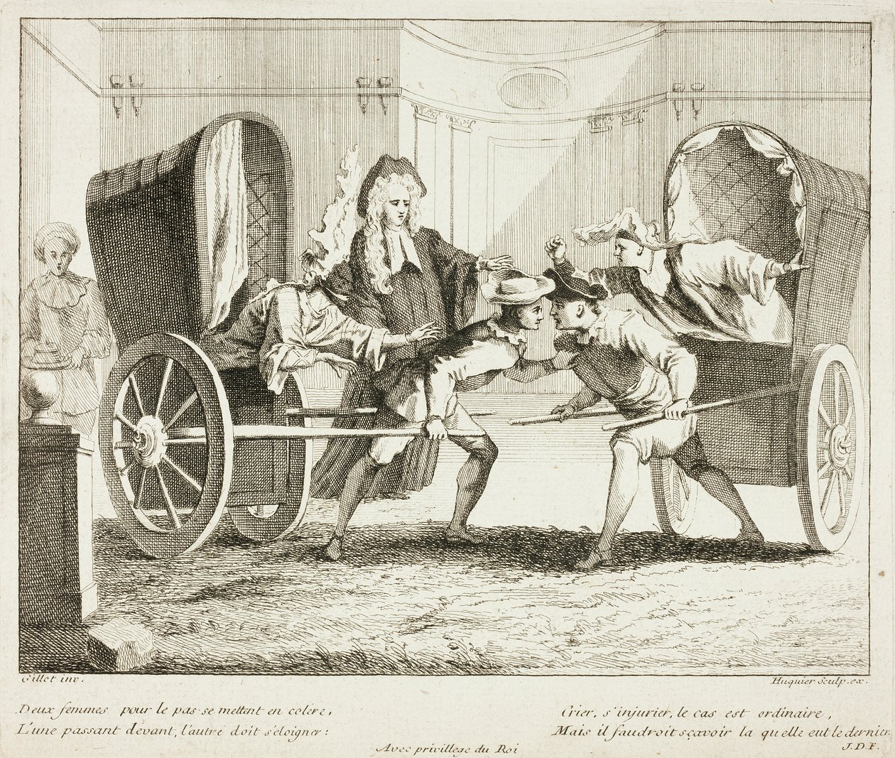 Plate from Book of Comic Scenes by Gabriel Huquier