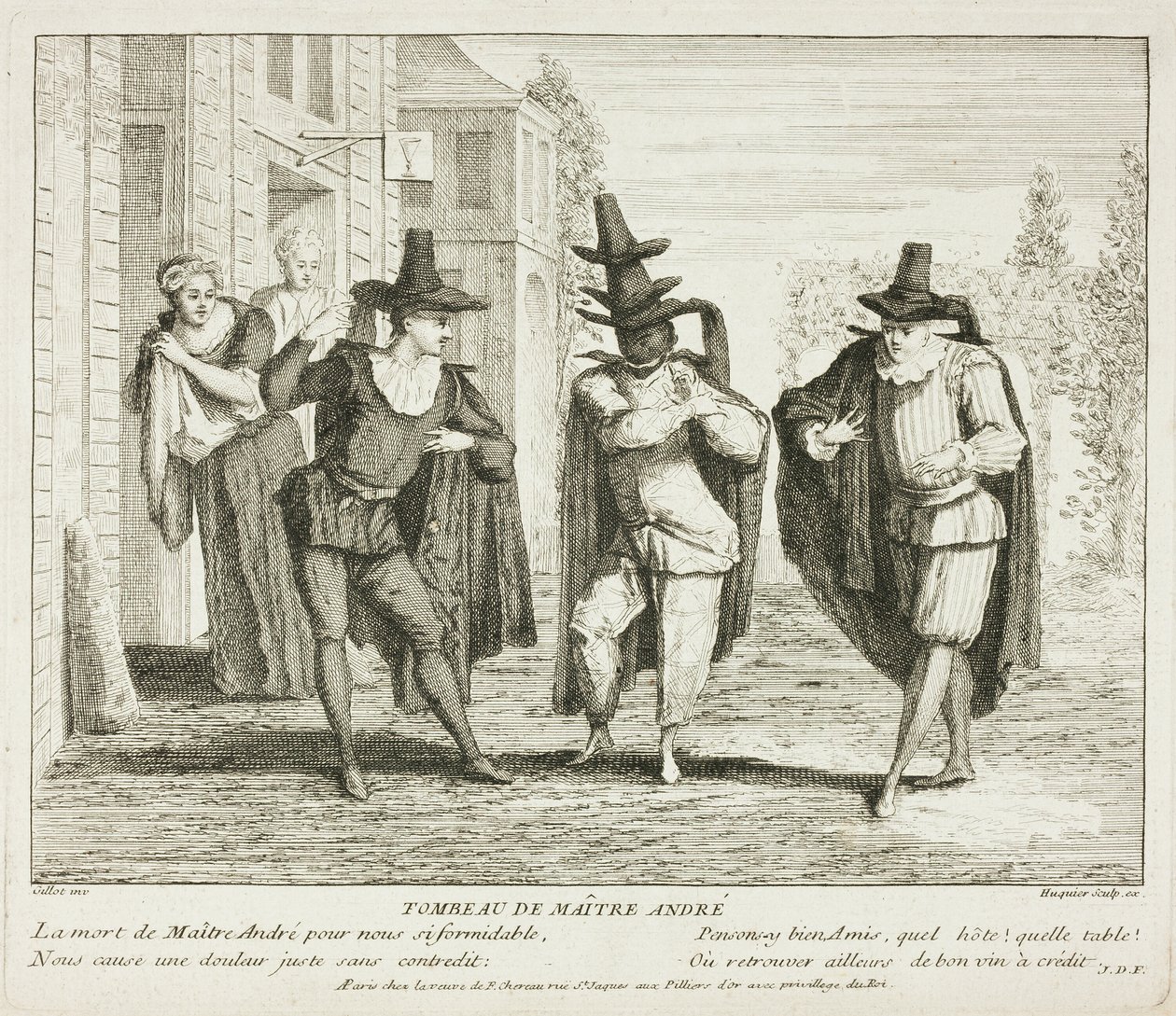 Plate from Book of Comic Scenes by Gabriel Huquier
