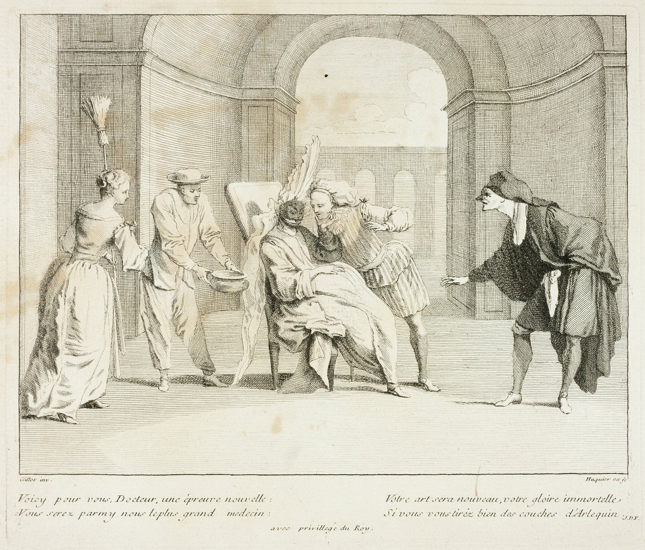 Plate from Book of Comic Scenes by Gabriel Huquier