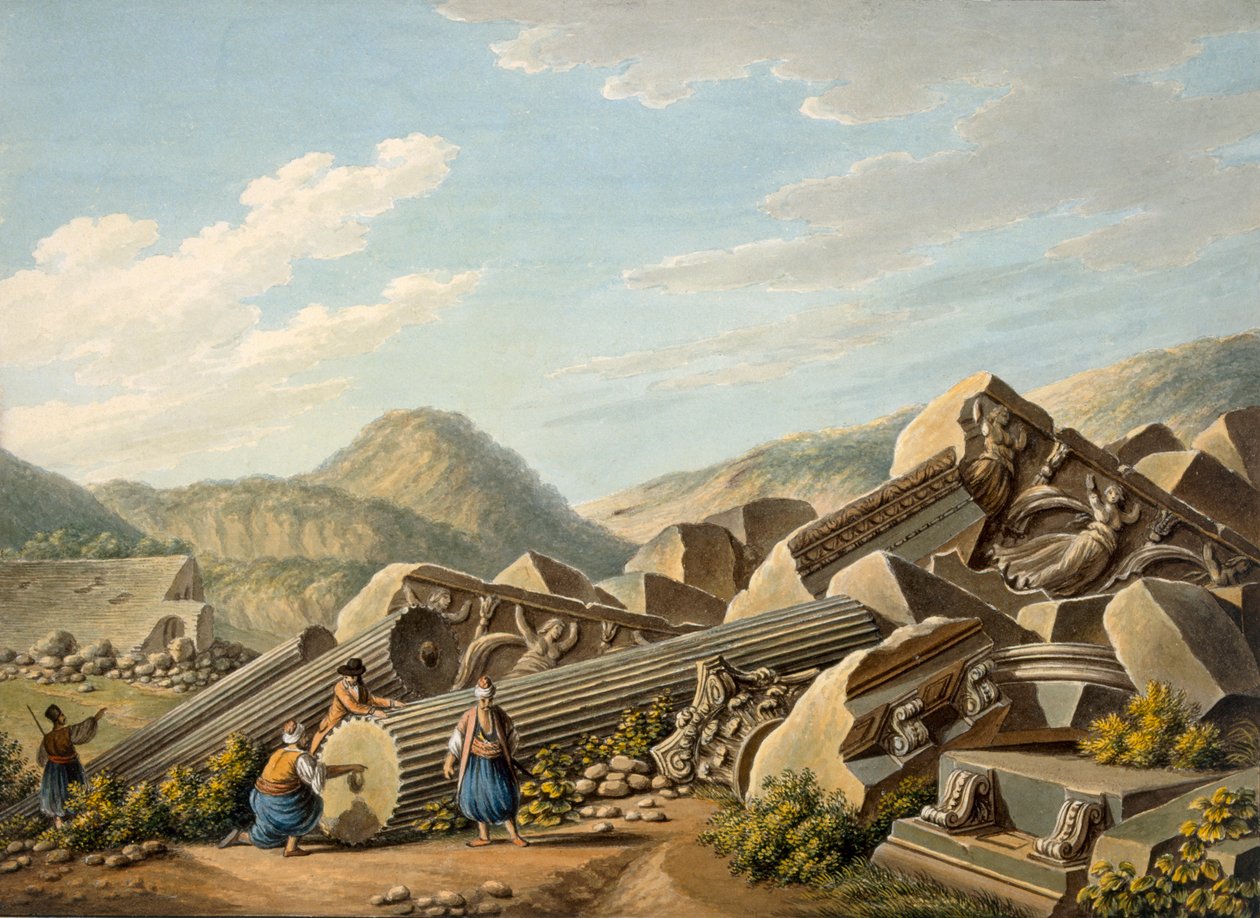 Ruins of a Roman temple at Ephesus by Gaetano Mercati