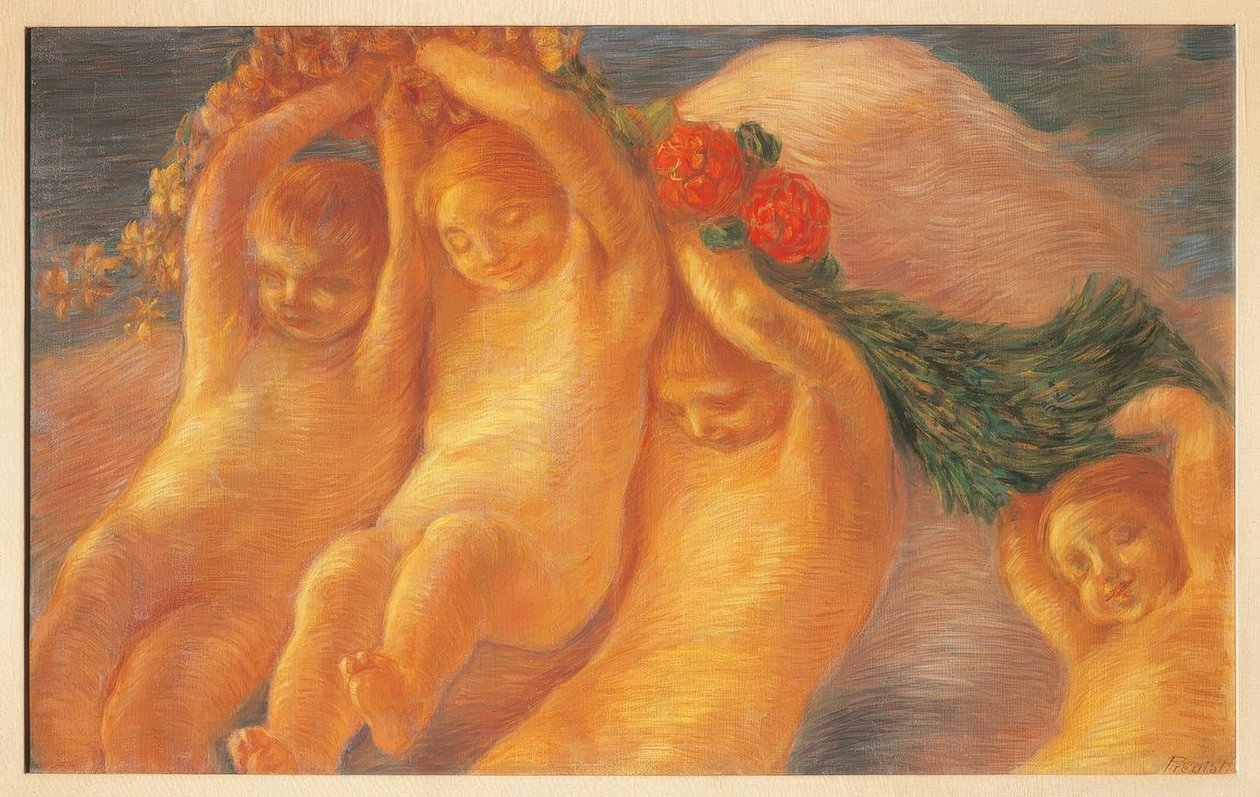 Putti with a Wreath, 1906–1908 by Gaetano Previati