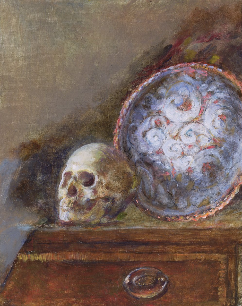 Skull and Plate by Gail Schulman