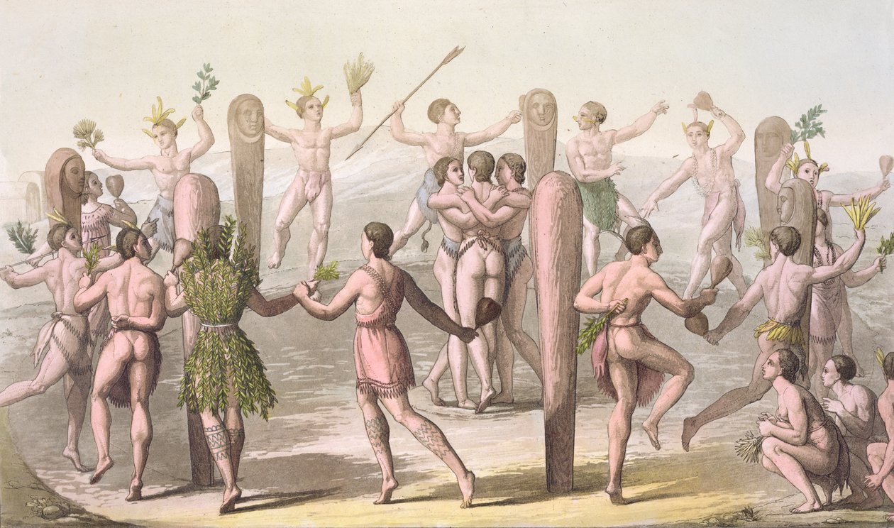 Dances of the Native Inhabitants of Virginia, c.1820 by Gallo Gallina