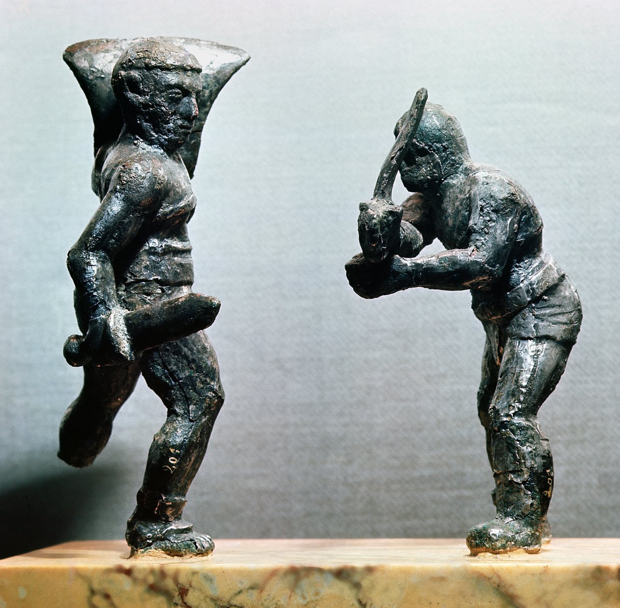 Two gladiators in combat by Gallo Roman