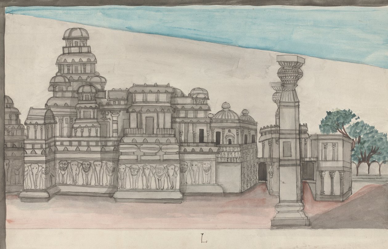 Kailasa, Exterior View by Gangaram Chintaman Tambat