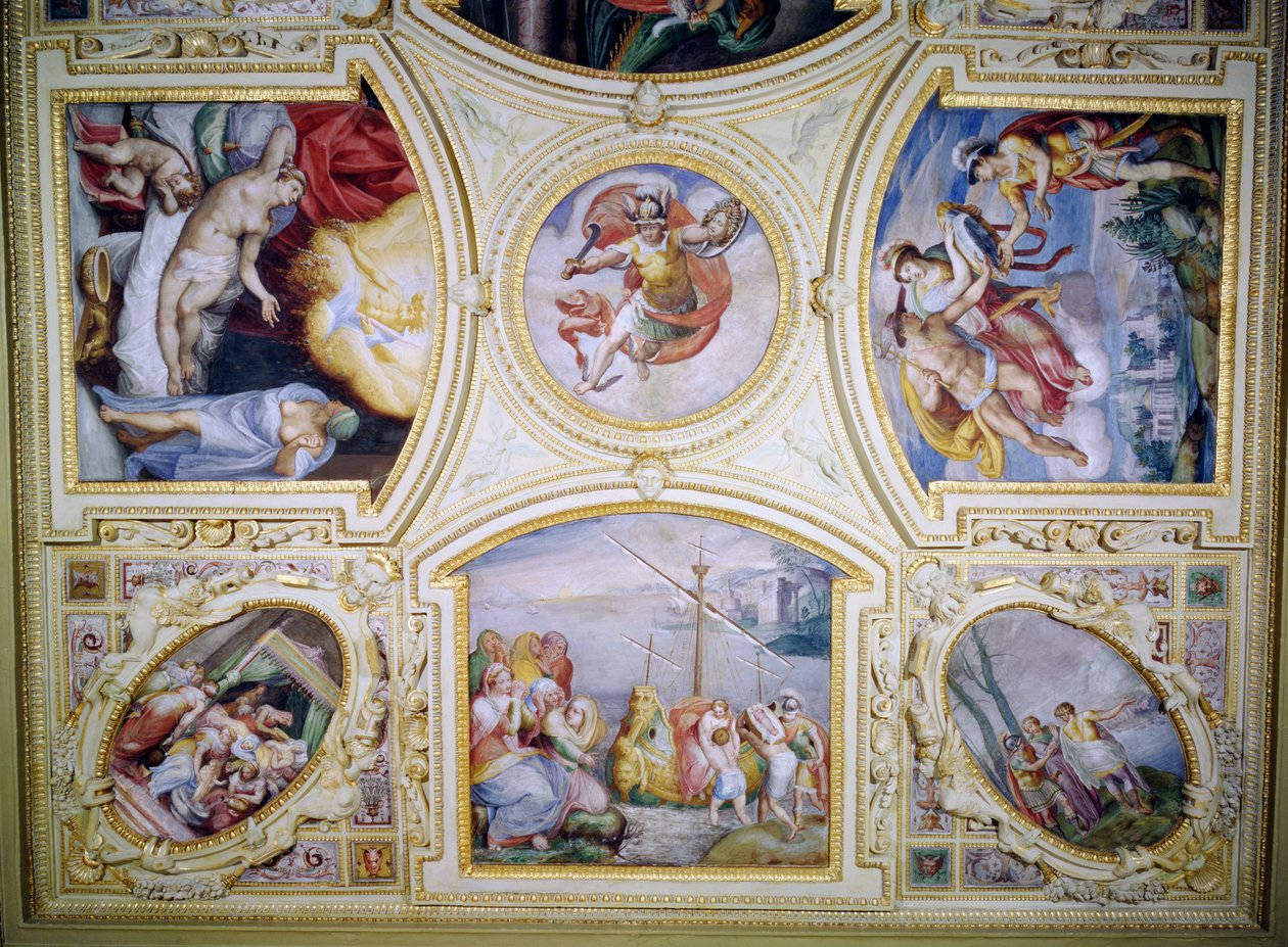 Ceiling Painting Depicting the Story of Perseus and Danae by Gaspar Becerra