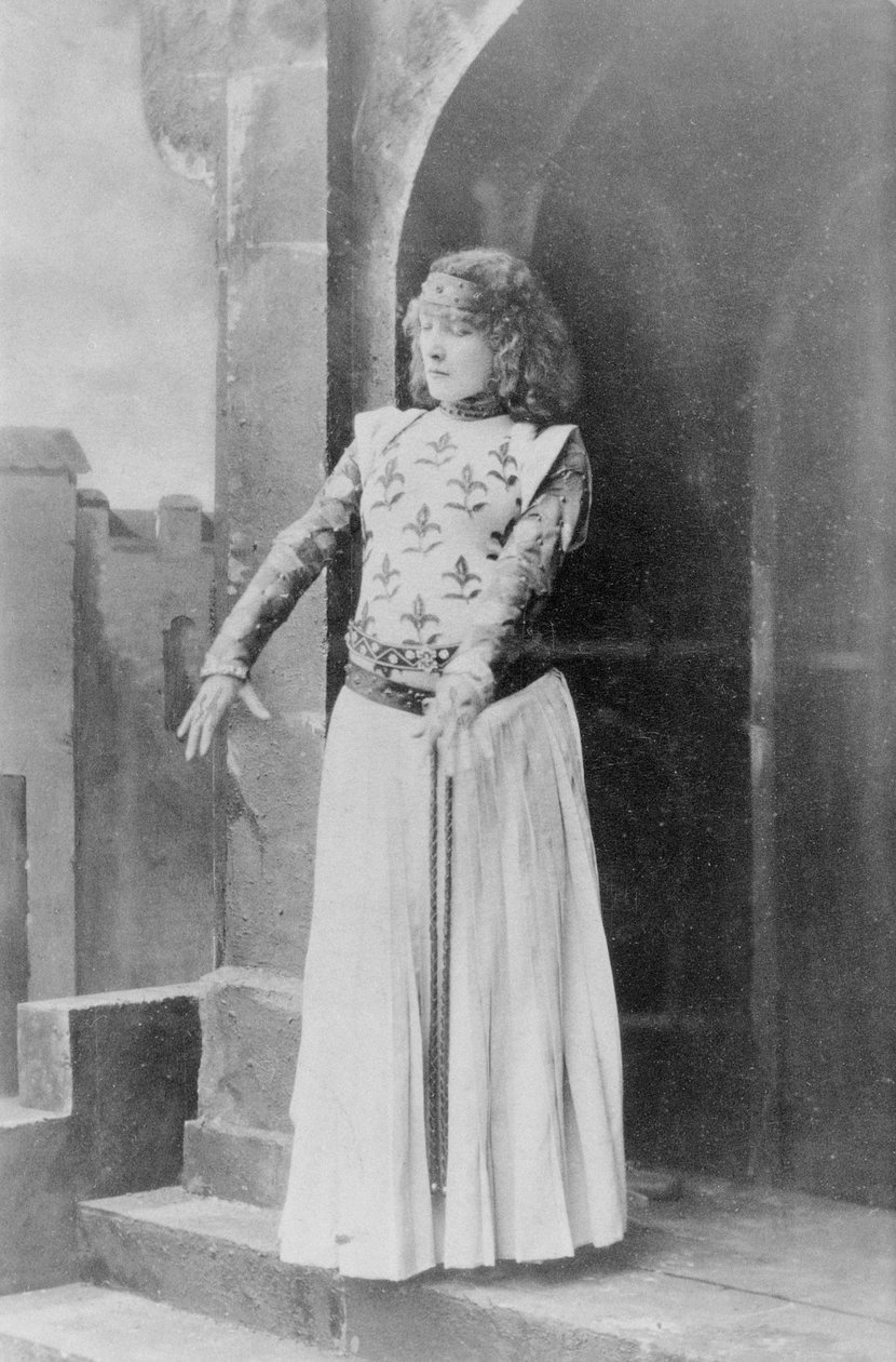 Sarah Bernhardt in the role of Joan of Arc in 