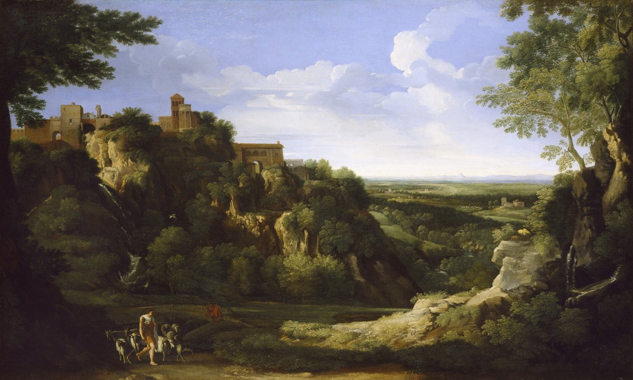 View of Tivoli with Rome in the Distance, 17th Century by Gaspard Poussin Dughet