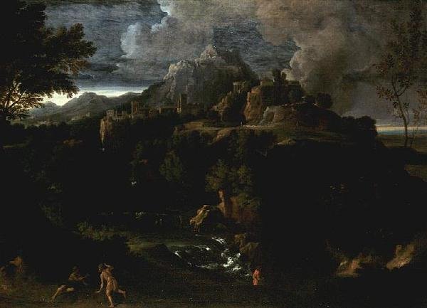 Landscape with Figures by Gaspard Poussin Dughet