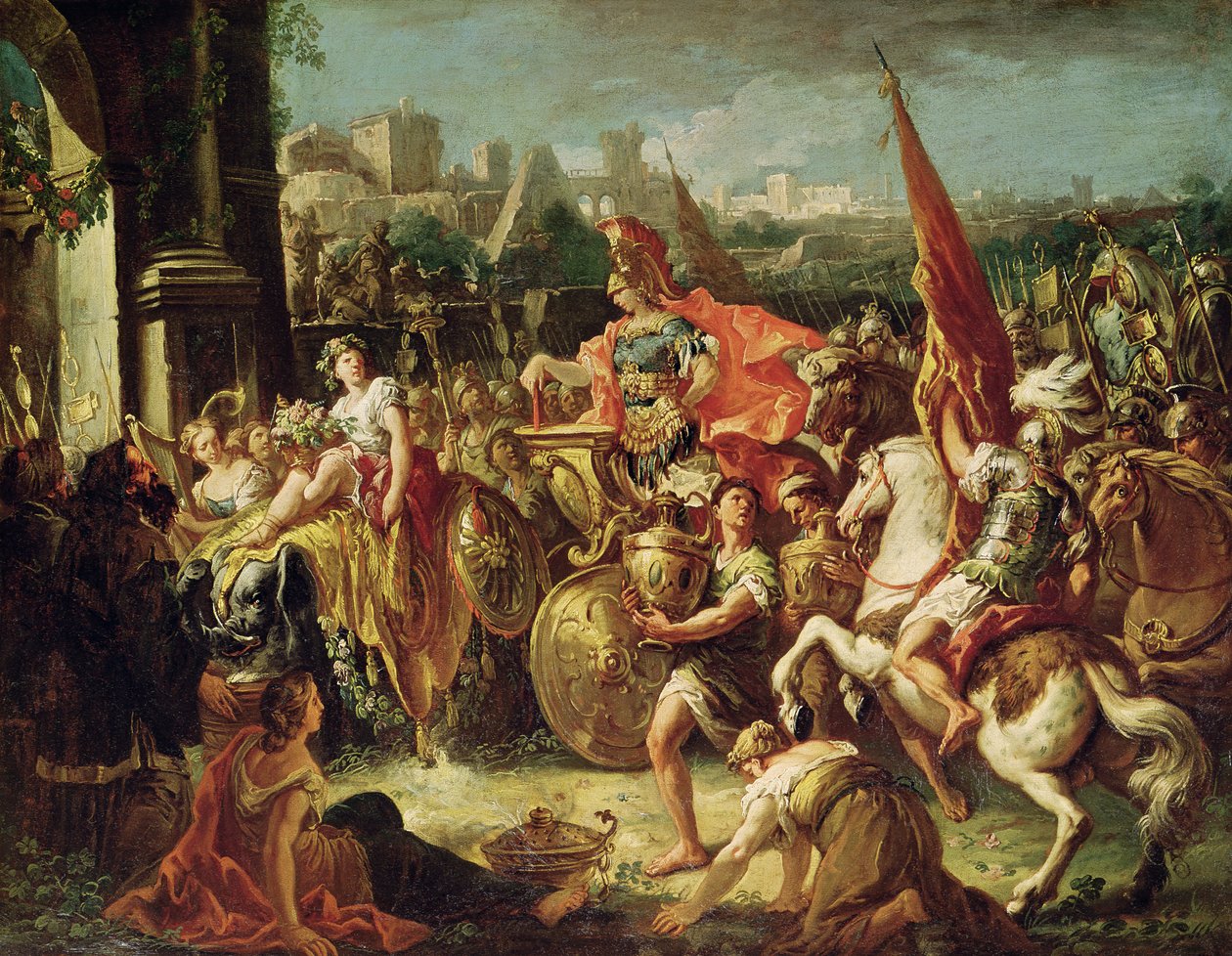 The Entrance of Alexander the Great into Babylon by Gasparo Diziani