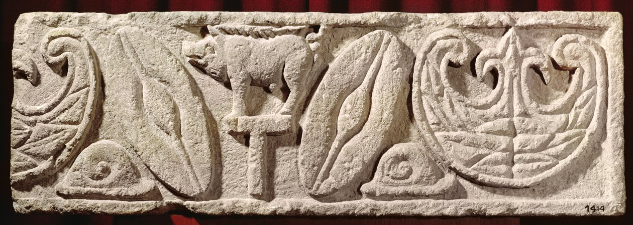 Relief Depicting Gaulish Arms and Amazon Shields from a Triumphal Arch by Gaulish