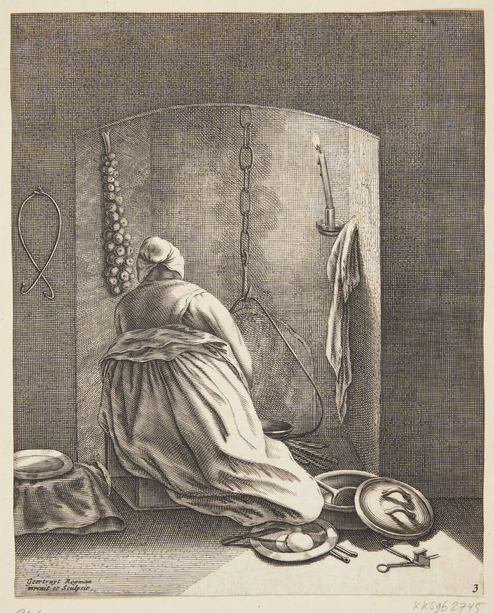 A Woman Cooking by Geertruyt Roghman