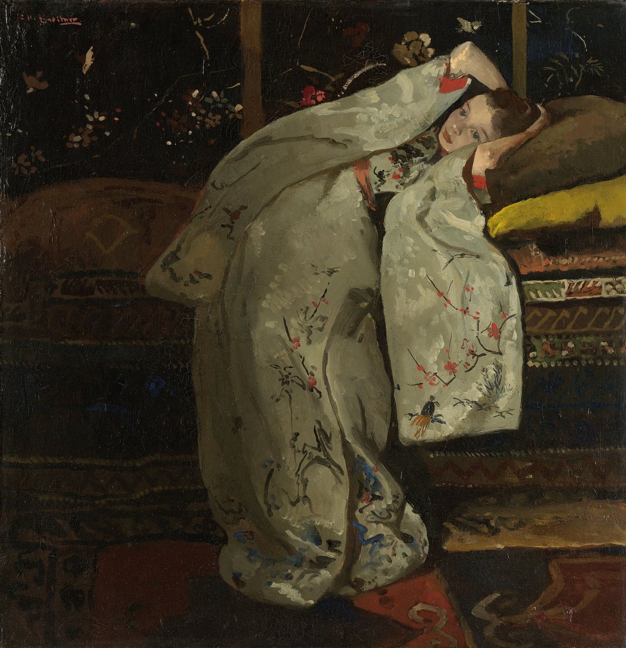 Girl in a White Kimono by Georg Hendrik Breitner