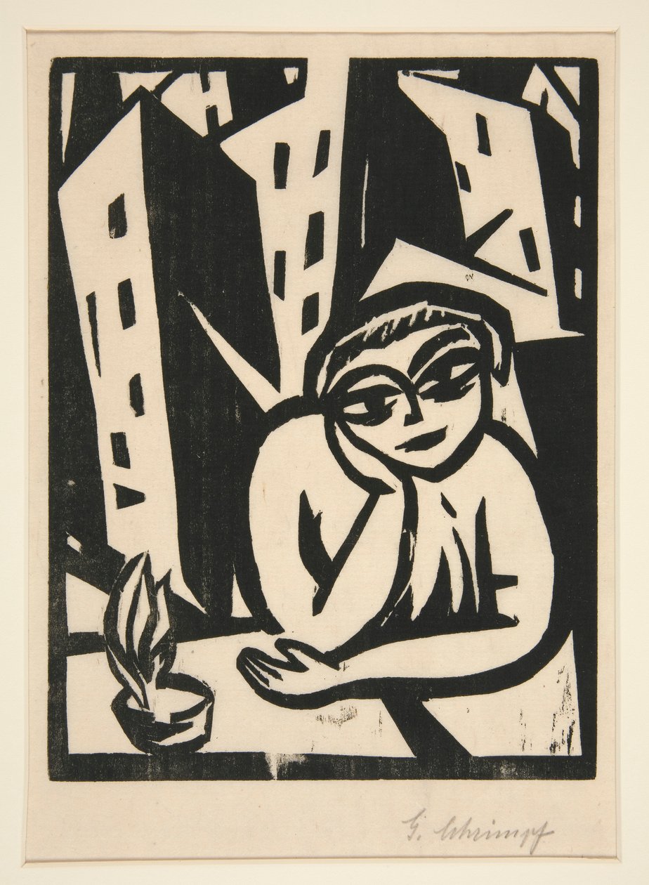 Woman at the Window by Georg Schrimpf