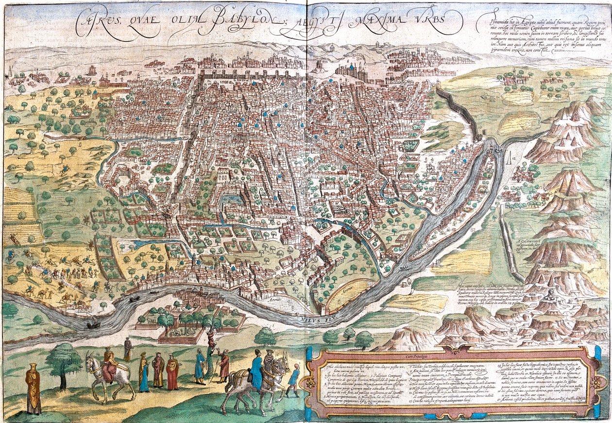 Cairo, Egypt by Georg and Hogenberg Franz (1535 90) Braun