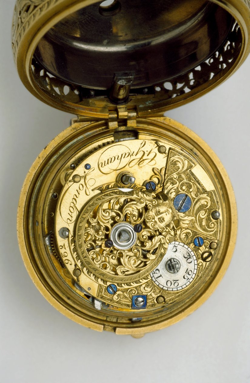 Gold Pair-Cased Cylinder Watch with Quarter Repeat, 1744 by George , Moser, George Michael and Ward, John Graham