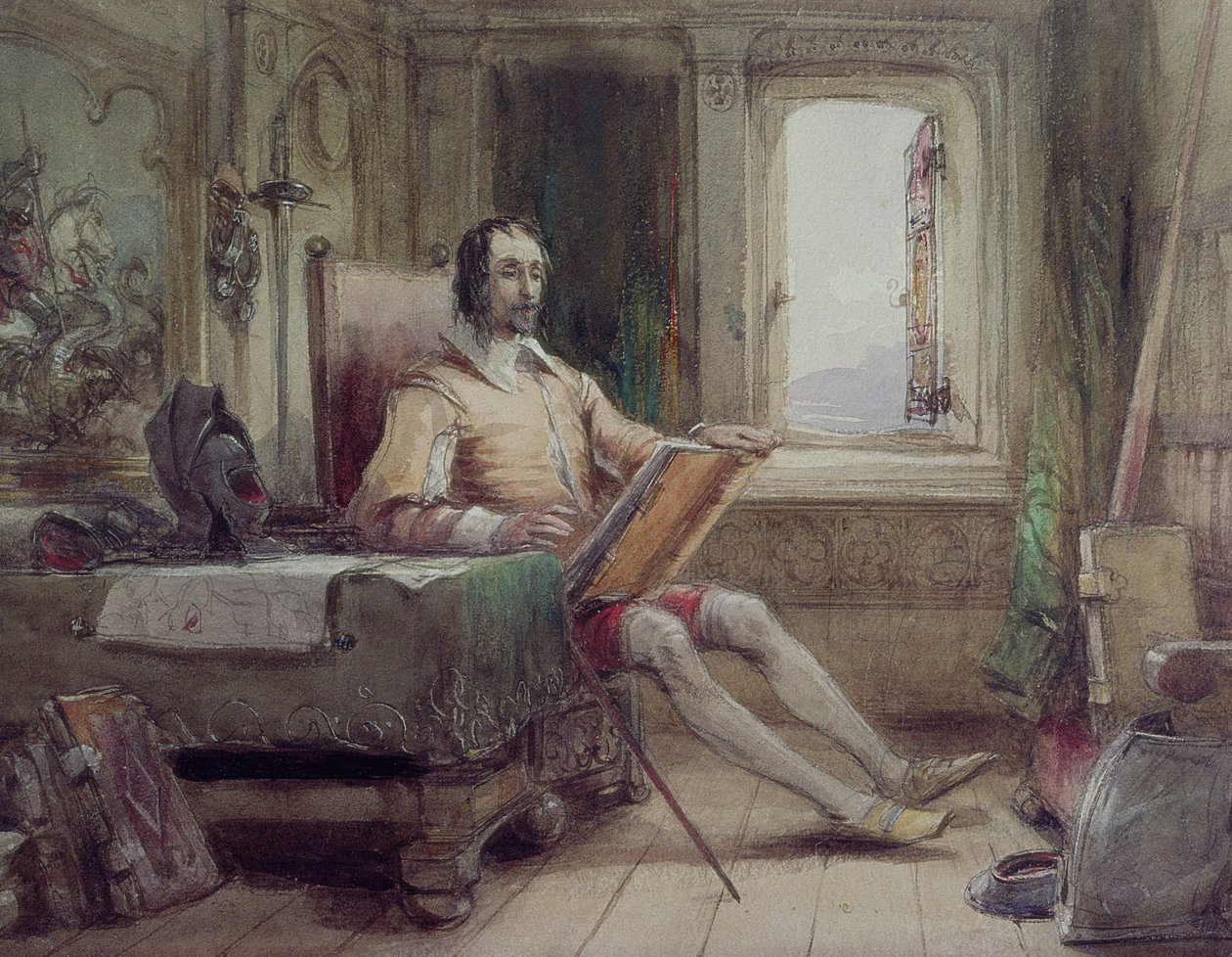 Don Quixote in his Study by George Cattermole