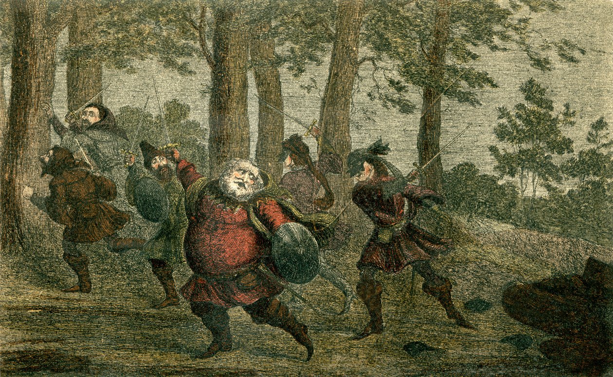 Falstaff Sweats to Death, and Lards the Lean Earth as He Walks Along by George Cruikshank