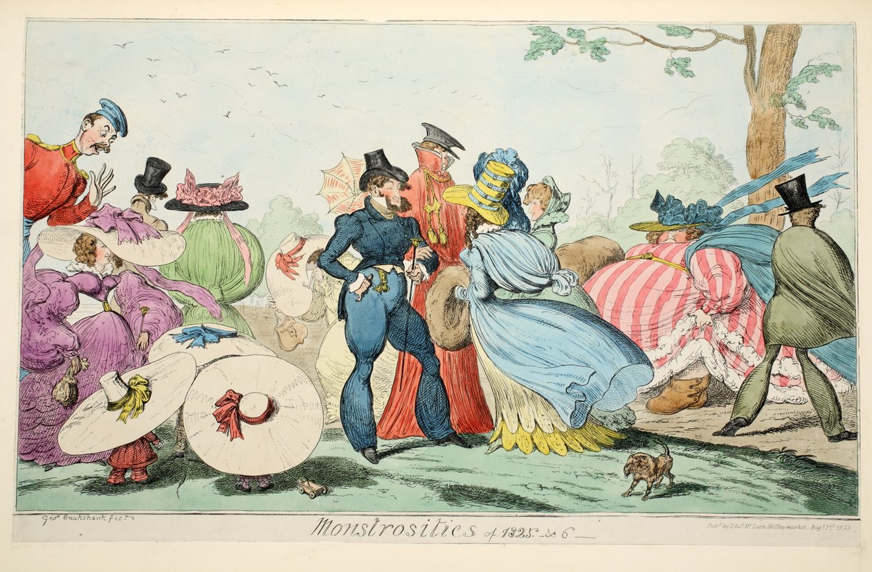 Monstrosities of 1825 and 6, 1835 by George Cruikshank