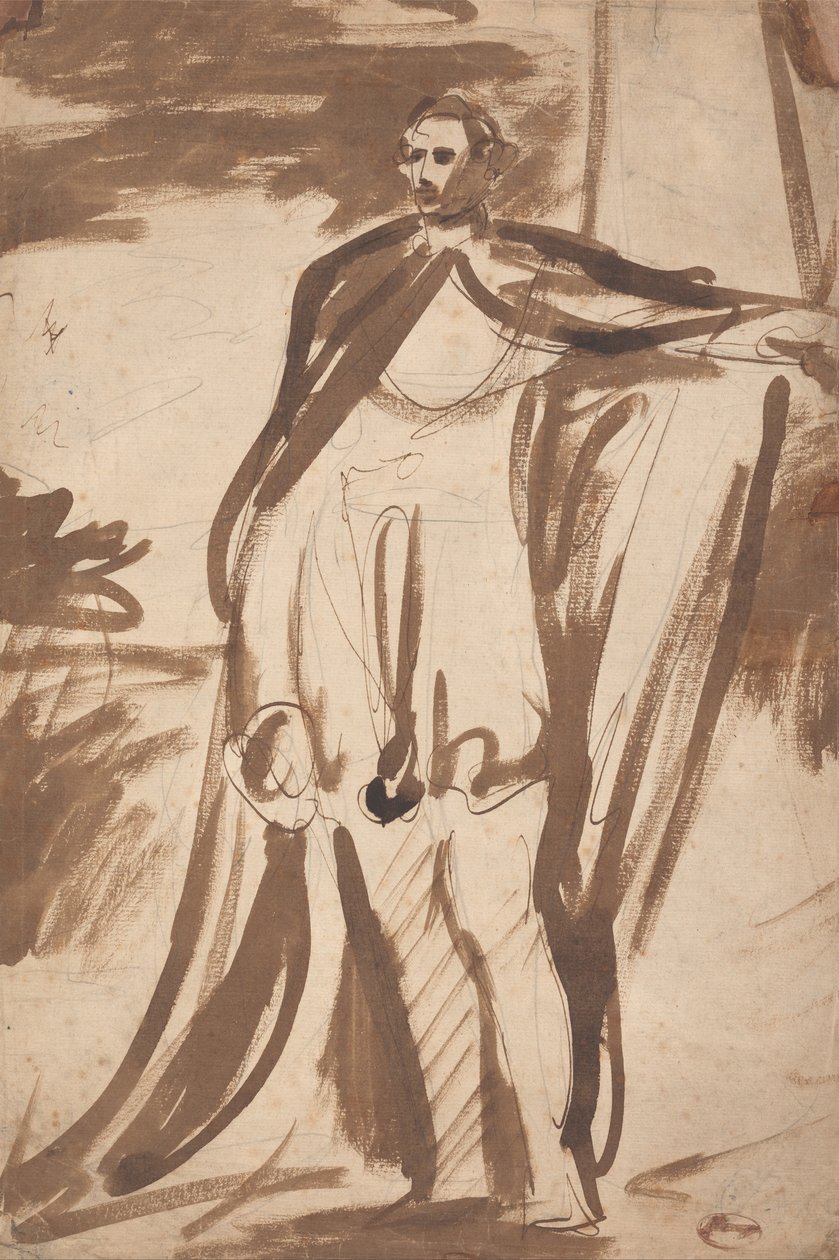 Lord Salisbury, Standing by a Pillar by George Romney