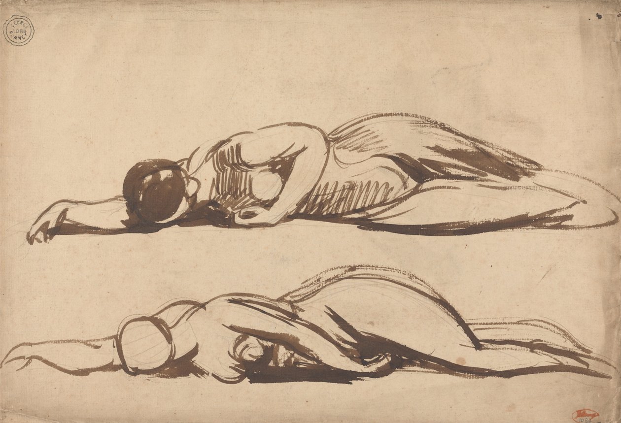 Sketches of a Prostrate Woman by George Romney