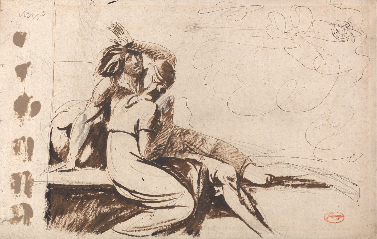 Two Lovers (Man Awakening from a Dream) by George Romney