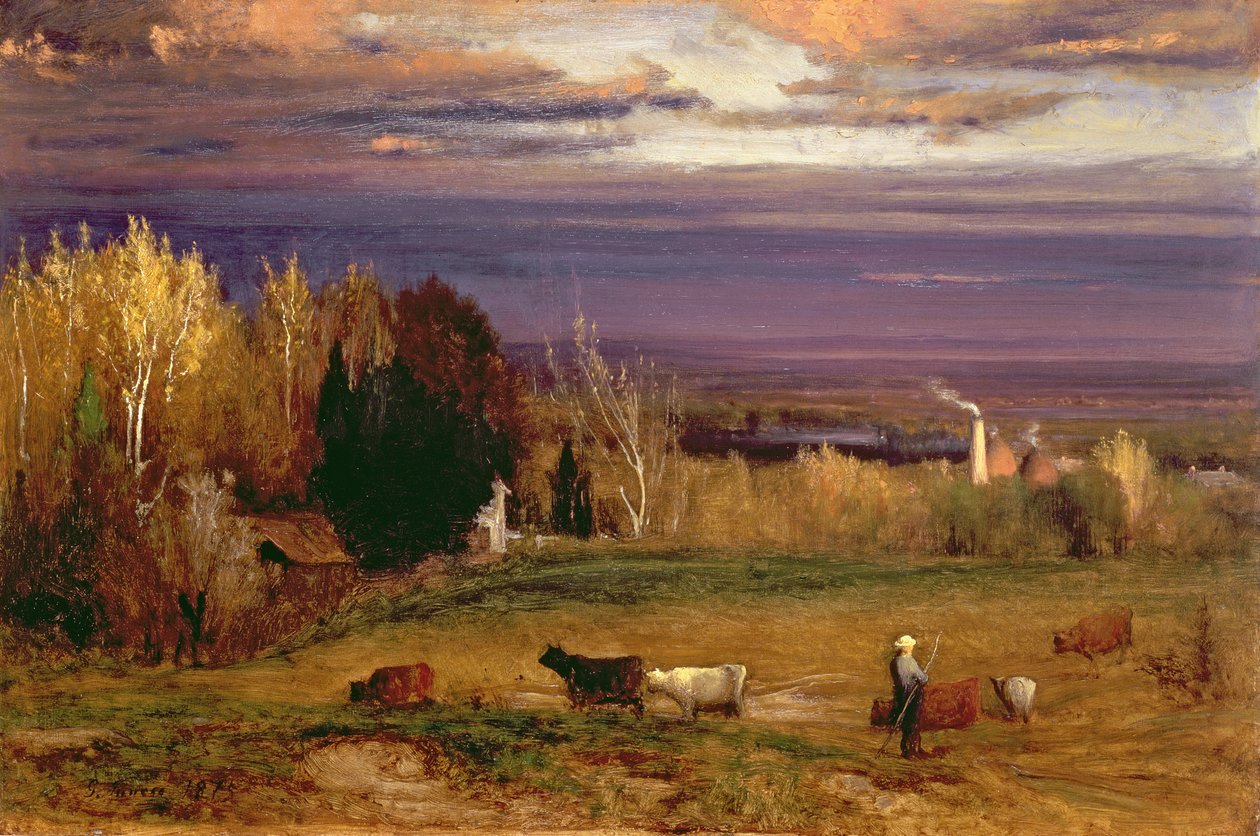 Sunshine After Storm or Sunset by George Inness