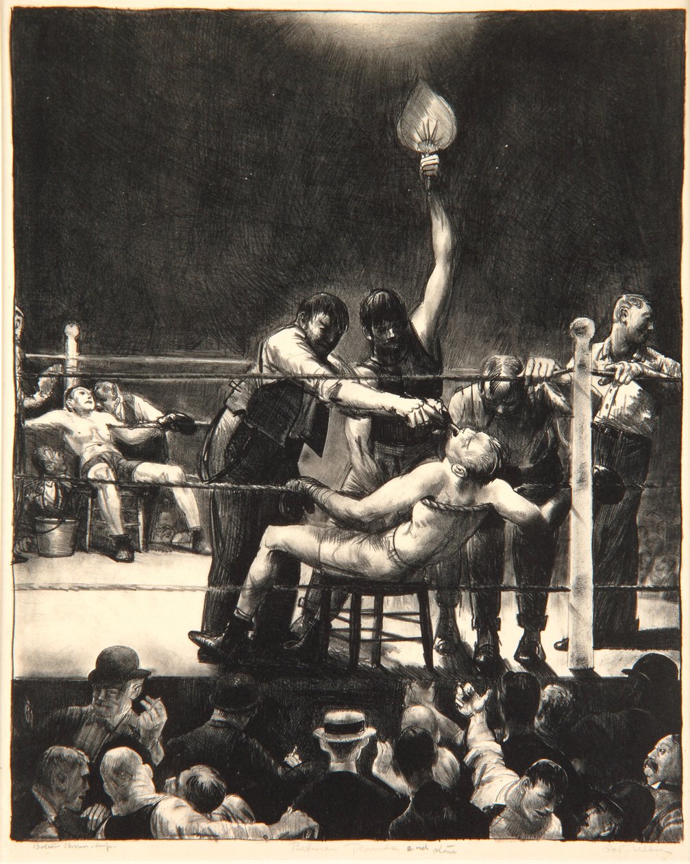 Between Rounds, Small, Second Stone by George Wesley Bellows