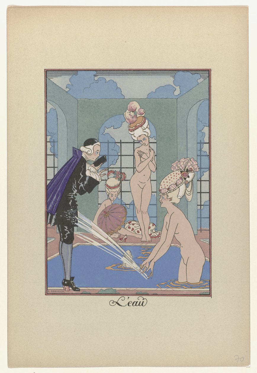 The Garland of the Months, 1917-1920: Water by George Barbier