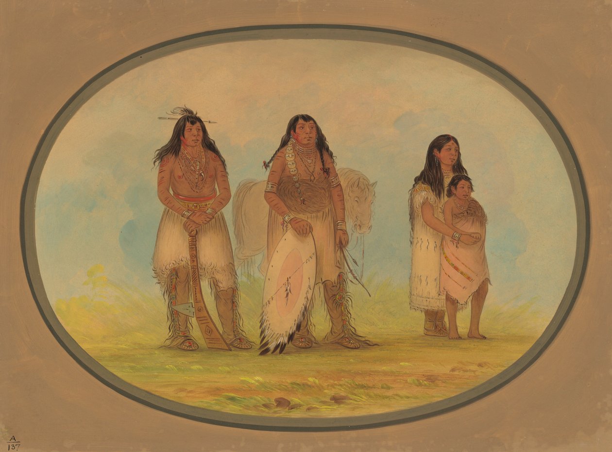 Four Kiowa Indians, 1861-1869 by George Catlin