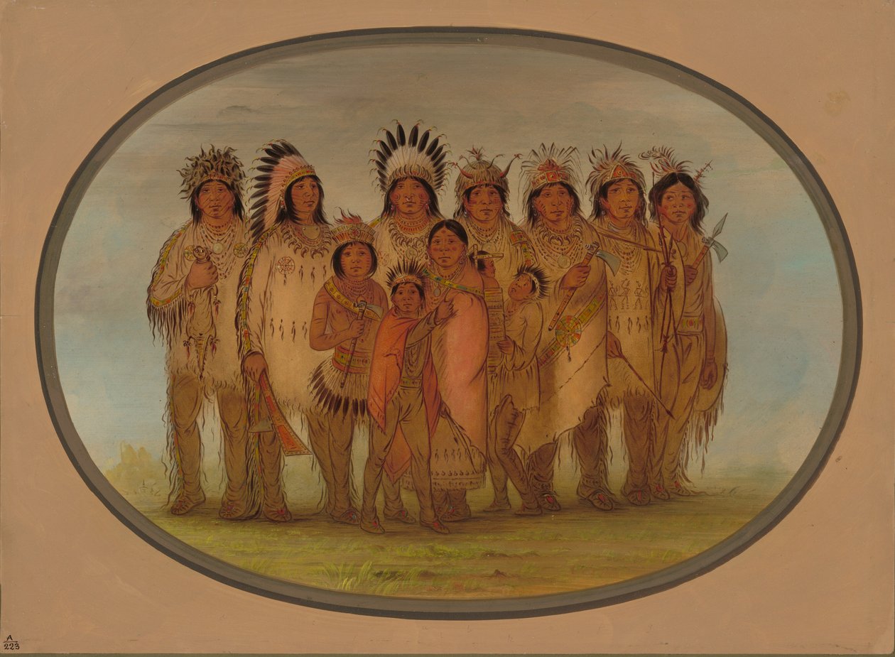 Ojibbeway Indians in Paris by George Catlin