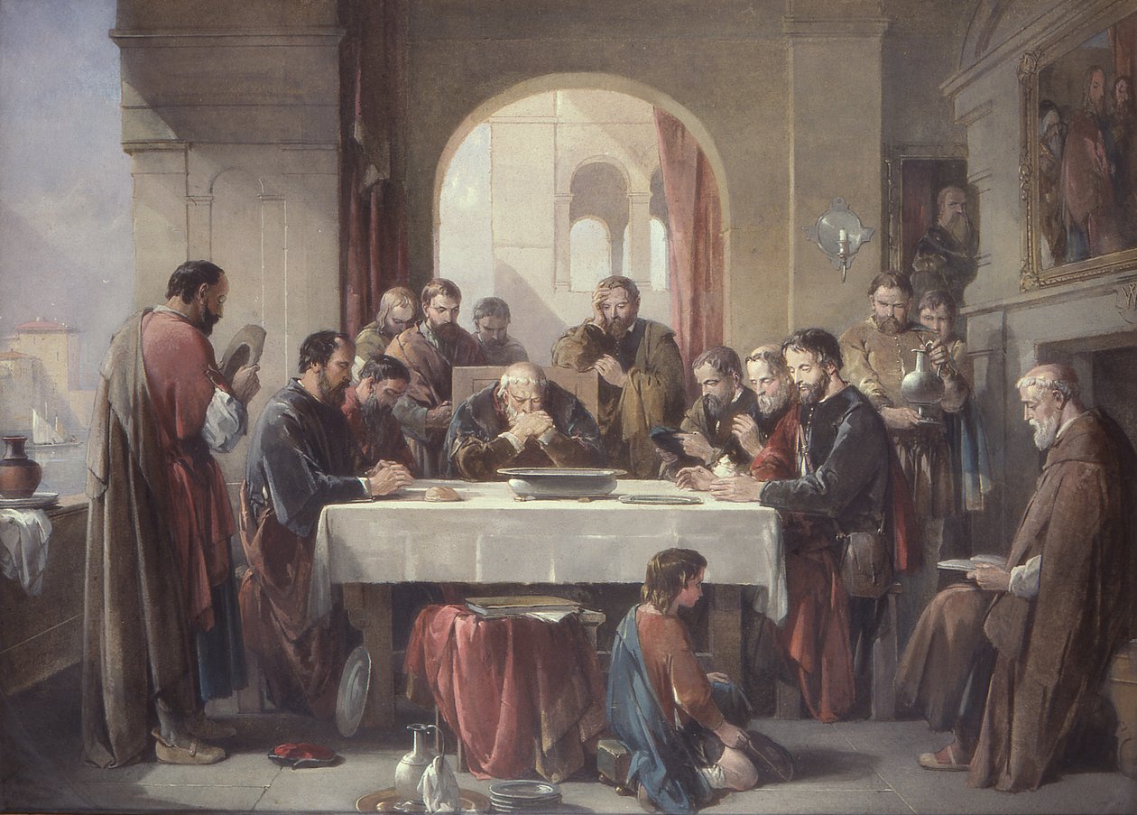 Grace in the Refectory by George Cattermole