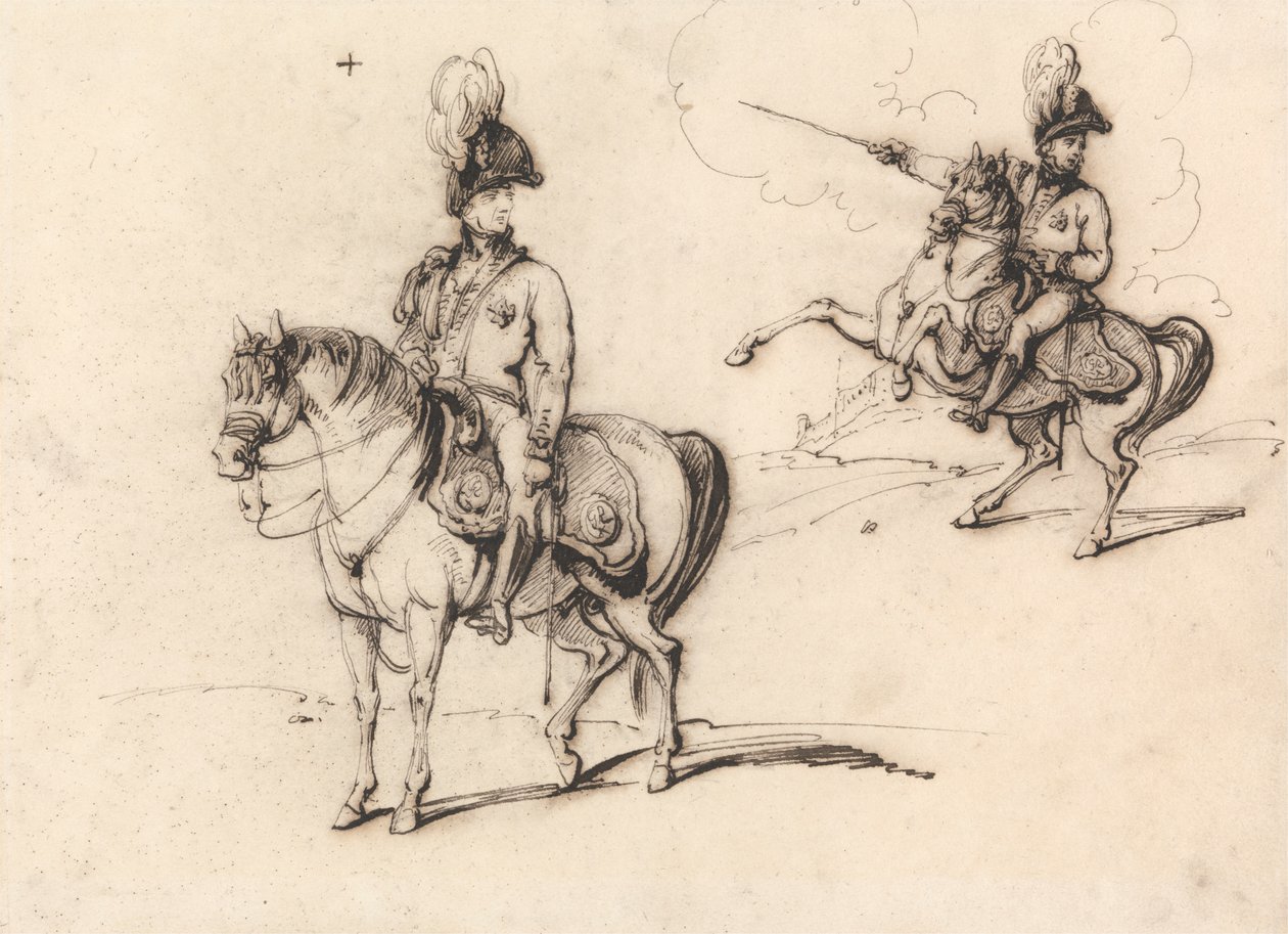 Equestrian Studies of an English Officer by George Chinnery