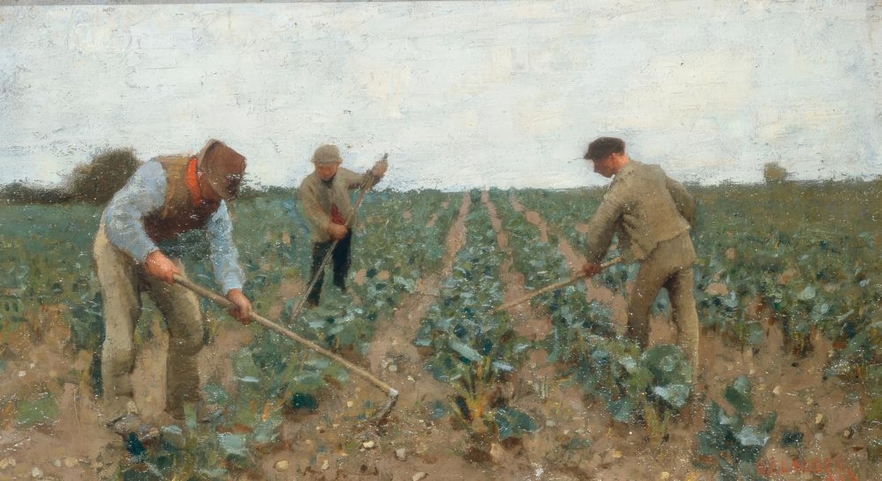 Hoeing the Land by George Clausen