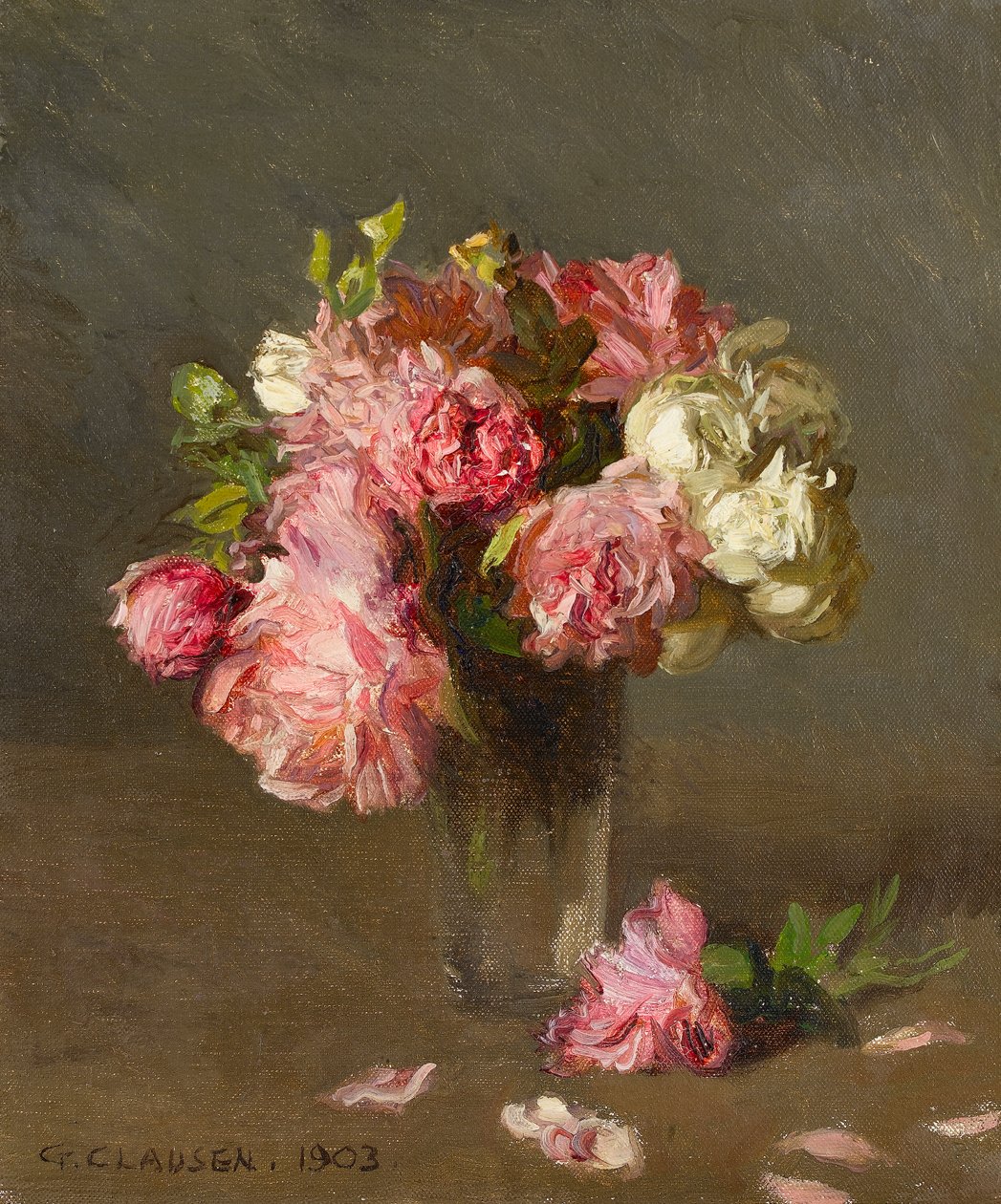 Roses in a Vase by George Clausen