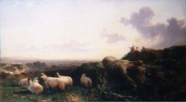 Evening on the South Downs by George Cole