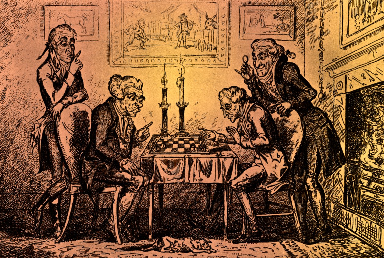 A Game of Chess by George Cruikshank