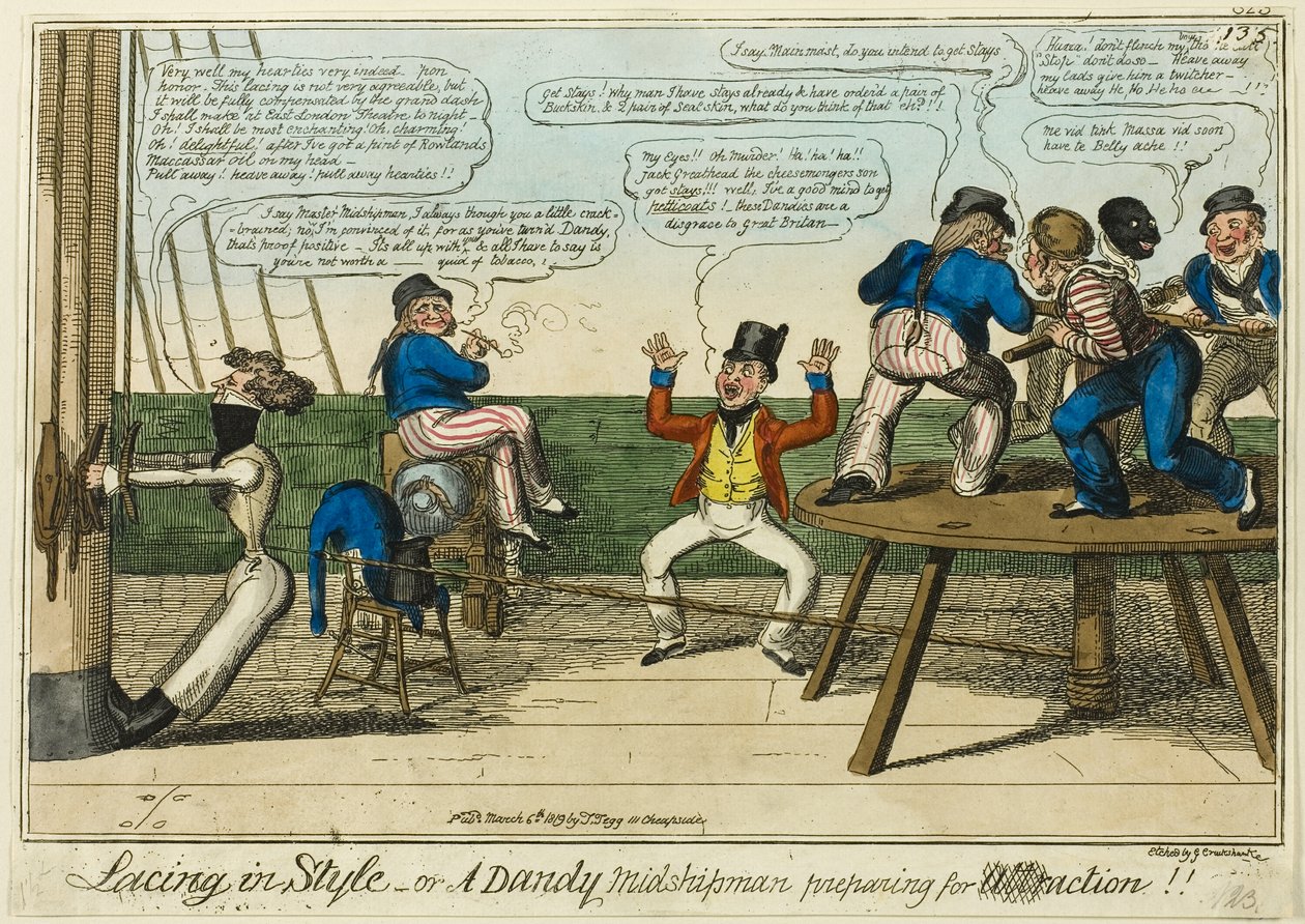 Lacing in Style by George Cruikshank