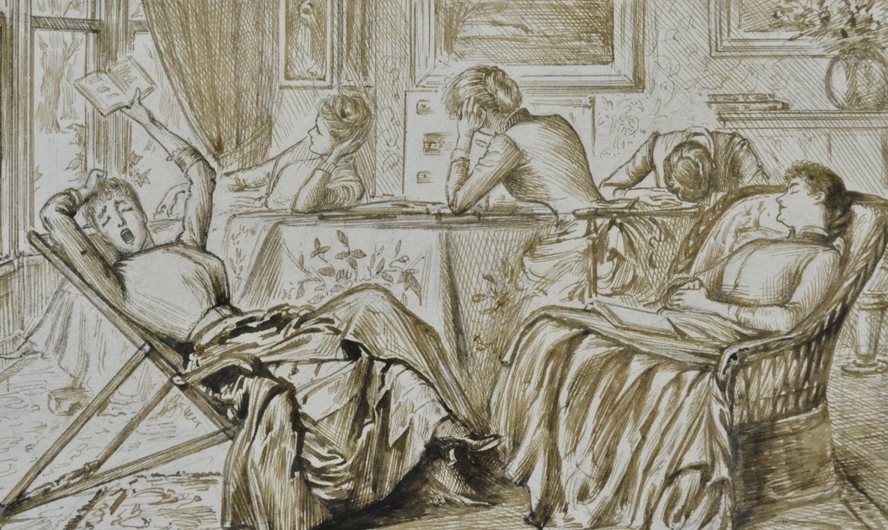 Boredom, c.1880-90 by George du Maurier