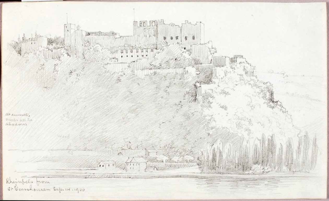 Rheinfels from St. Goarshausen by George Elbert Burr