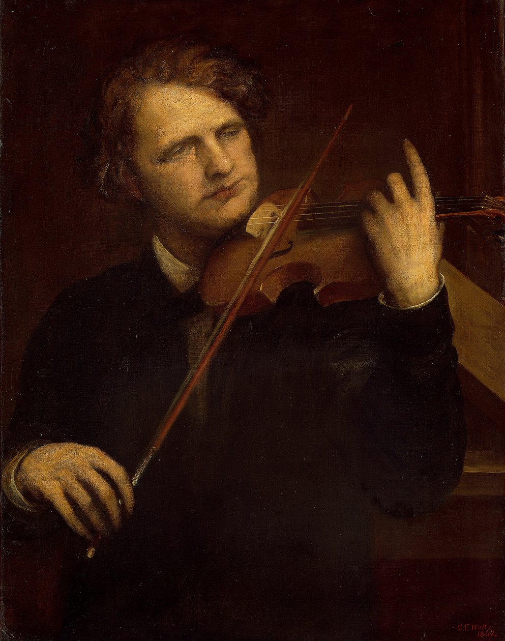 A Lamplight Study: Herr Joachim by George Frederick Watts