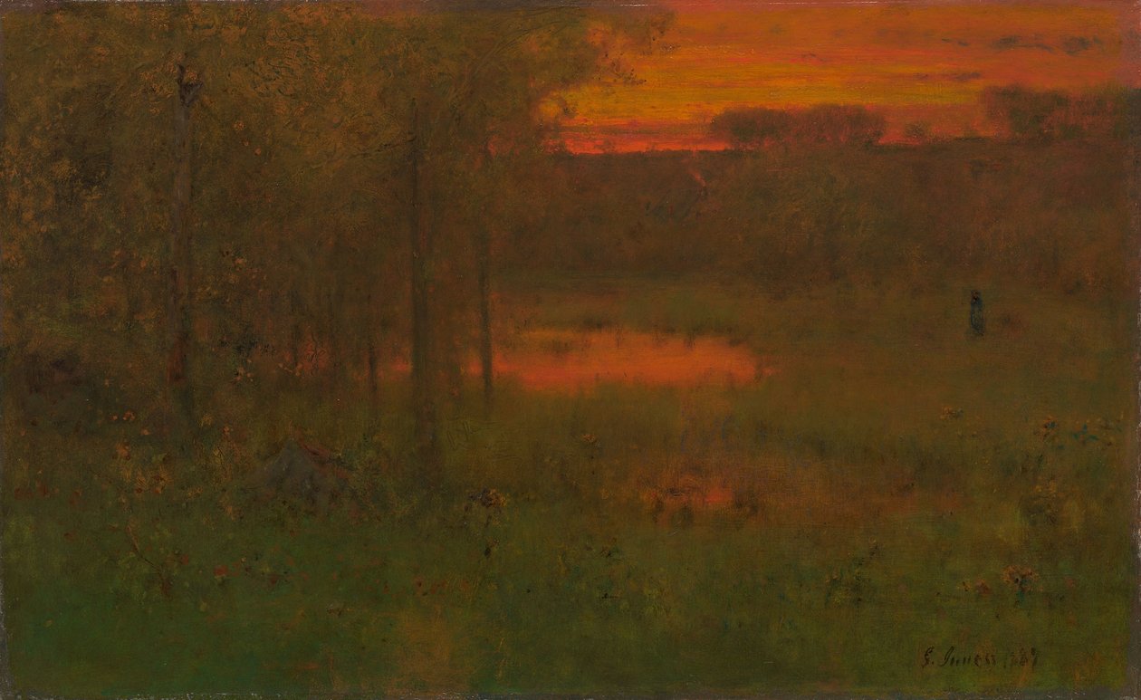 Landscape, Sunset by George Snr. Inness