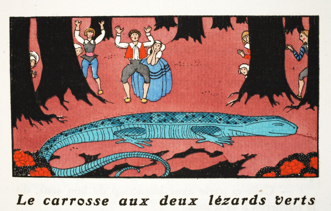 The Large Blue Lizard by Georges Barbier