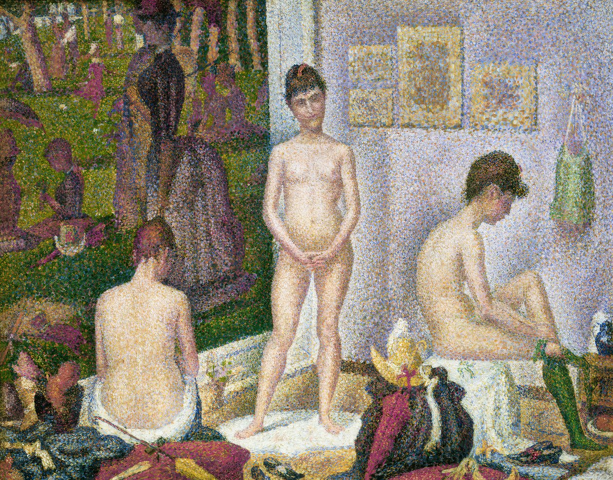 The Models (small version) by Georges Seurat