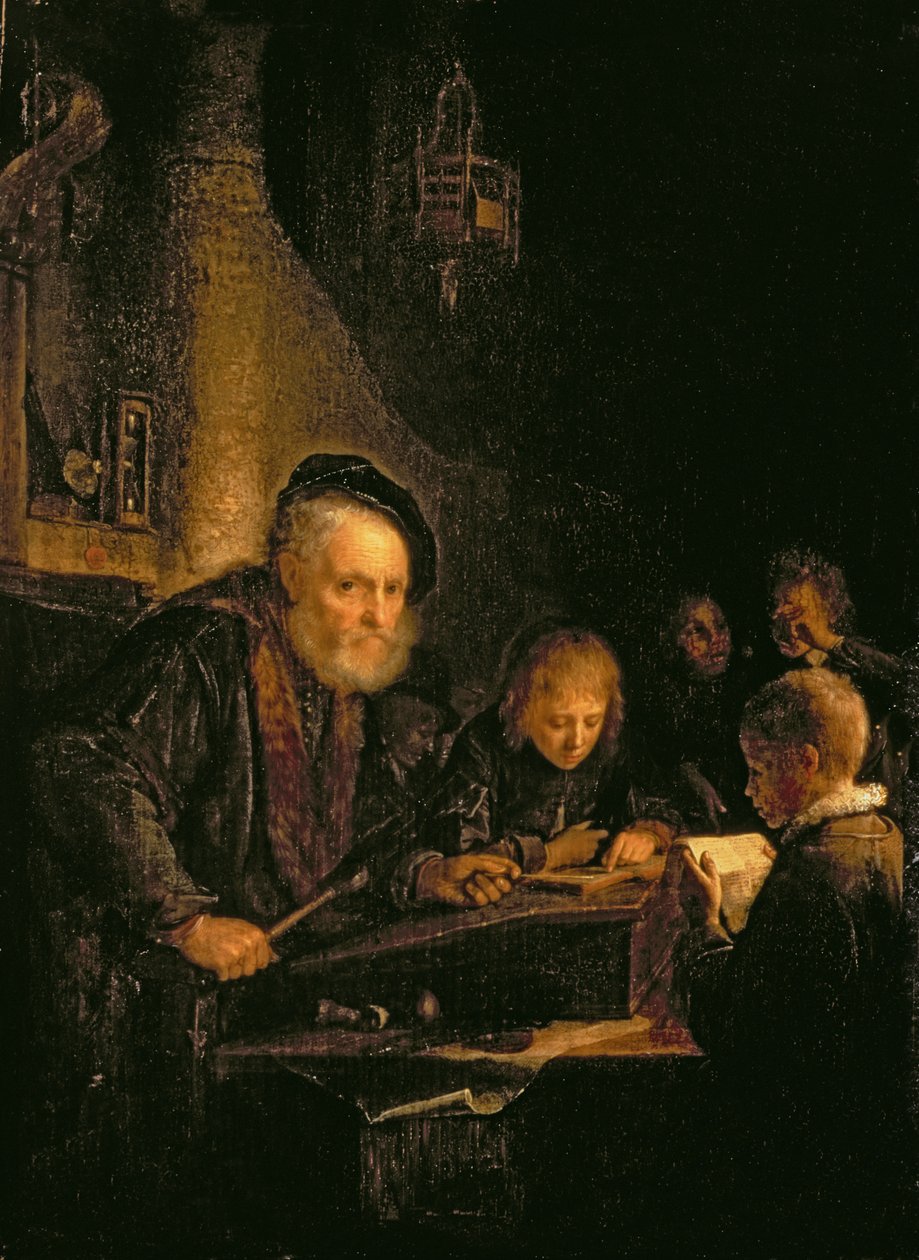 The Schoolmaster, 1645 by Gerrit Dou
