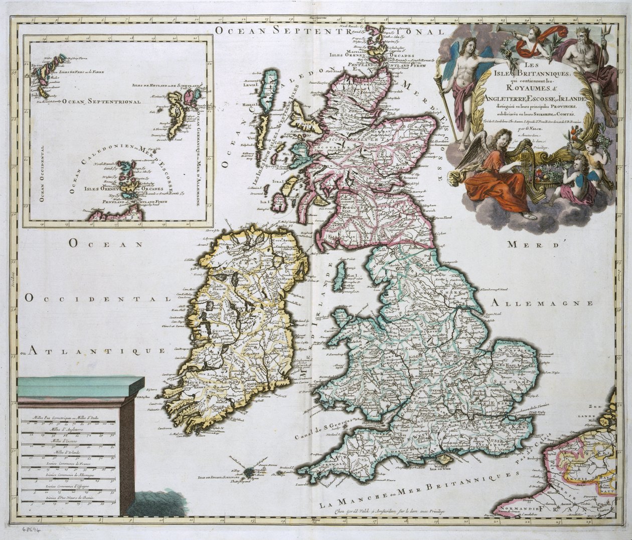 Map of Britain and Ireland by Gerard Valck